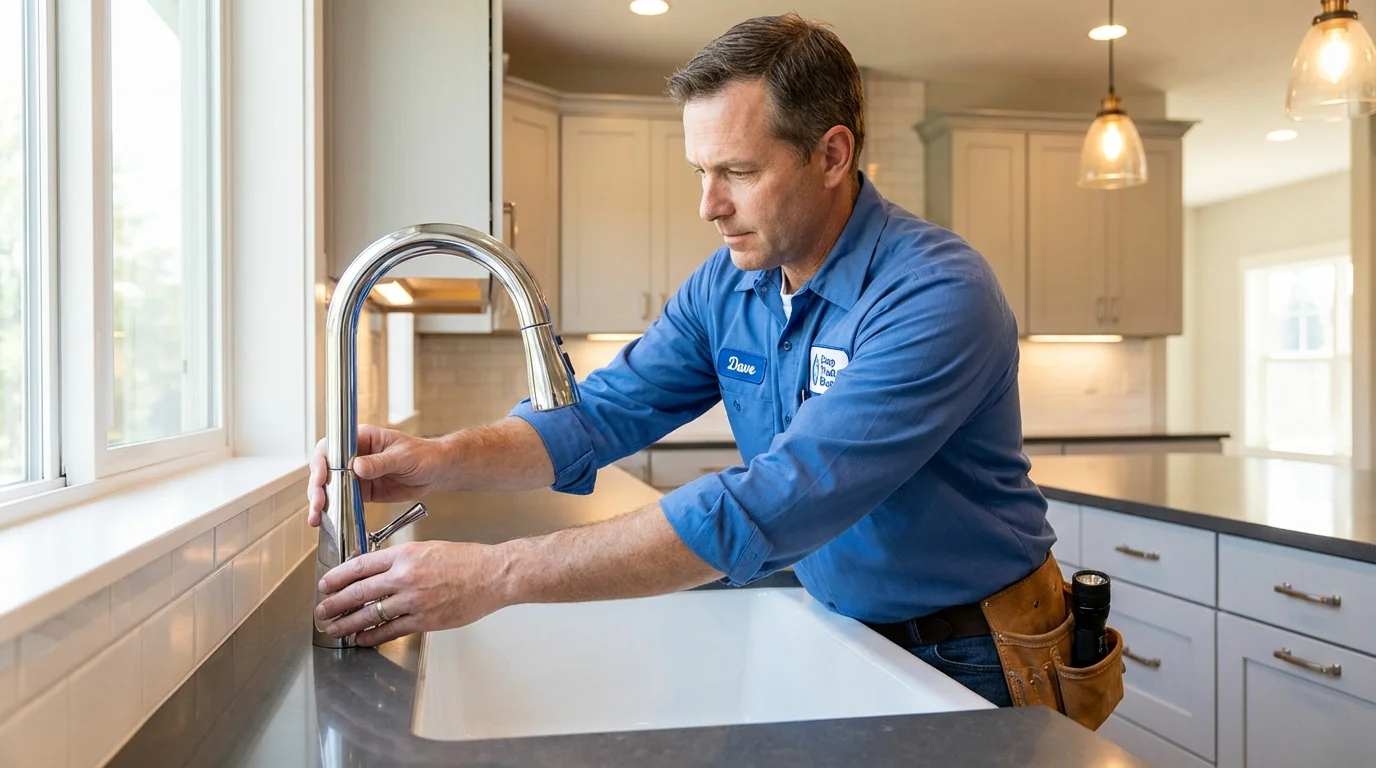 Kitchen faucet installation by Johns Plumbing LLC in La Junta