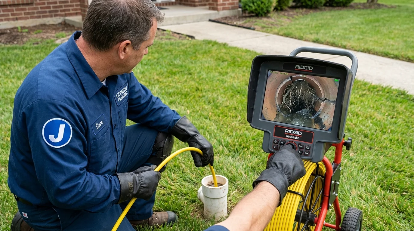 Sewer camera inspection being performed by Johns Plumbing LLC in La Junta